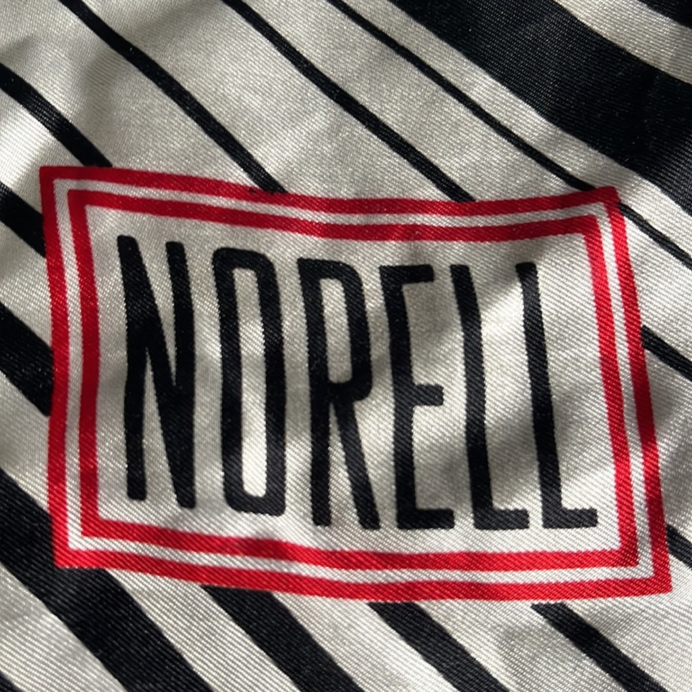 Norell Vintage Black White 100% Silk Scarf